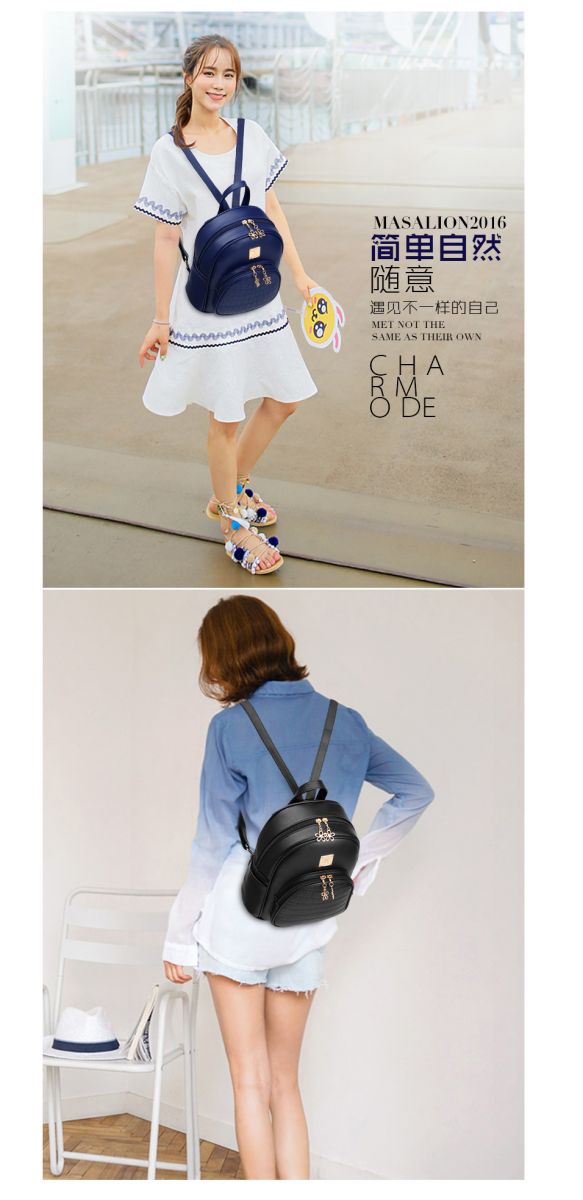 Tas Ransel Kulit Vintage Wanita - Black - JakartaNotebook.com